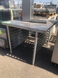 Stainless Steel Table W/ Sheet Pan Rack Base