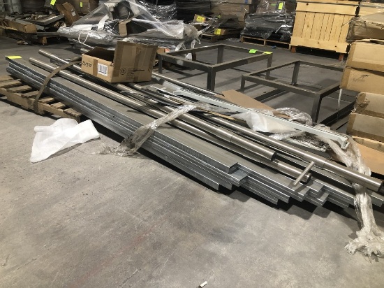 Pallet Of 8’ Heavy Duty Steel Construction Beams