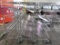 wire shelving units, on casters, w/ angled shelves