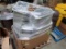 crate of assorted trash cans