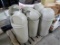 pallet of torpedo trash cans
