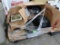 pallet of stainless pans, Carlisle plastic containers, wok, plastic pitchers, etc
