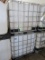 plastic containers in steel cages