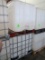plastic containers, 1) in steel cage