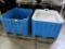 plastic tubs, one w/ insert