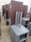 desks, wooden top w/ laminate, steel base