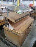 wooden bread rack, w/ sneeze guard