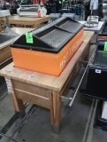 Arctic Star tortilla merchandiser built into wooden table