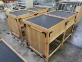 wooden produce merchandisers