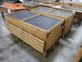 wooden produce merchandisers