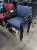 stackable padded chairs, w/ arm rests