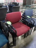 stackable padded chairs, w/ arm rests