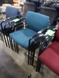 stackable padded chairs, w/ arm rests