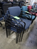 stackable padded chairs, w/ arm rests
