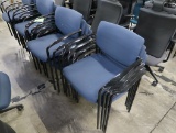 stackable padded chairs, w/ arm rests