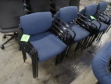 stackable padded chairs, w/ arm rests