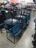stackable padded chairs, w/ arm rests