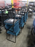 stackable padded chairs, w/ arm rests