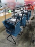 stackable padded chairs, w/ arm rests