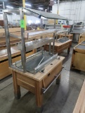 Bolillo merchandiser w/ upper shelf & glass top