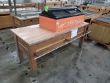Arctic Star tortilla merchandiser built into wooden table