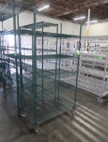 wire shelving unit, on casters