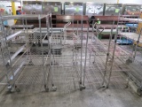 wire shelving units, on casters