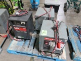 3) battery chargers on pallet