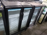 True 2-glass door checkstand coolers