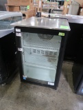 Imbera glass door cooler, w/ stainless work top