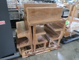 wooden merchandisers, 2-shelf, low