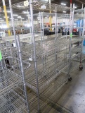 wire shelving unit, on casters