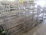 wire shelving units, on casters