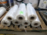 pallet of rolls of plastic film