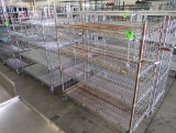 wire shelving carts, on casters