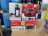 group of kitchen appliances