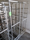aluminum pan racks, on casters
