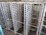 aluminum sheet pan racks, on casters