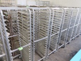 aluminum sheet pan racks, on casters