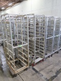 aluminum sheet pan racks, on casters
