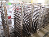 aluminum oven racks, on casters