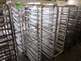aluminum oven racks, on casters