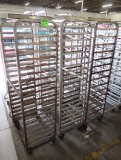 aluminum oven racks, side load, on casters