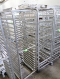 aluminum oven racks, on casters