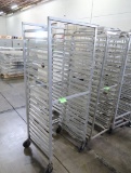 aluminum tray rack, on casters