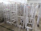 aluminum sheet pan racks, on casters