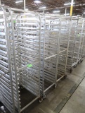 aluminum sheet pan racks, on casters