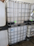 plastic containers in steel cages