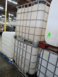 plastic containers in steel cages