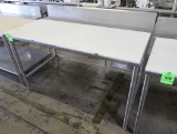 polytop table w/ backsplash
